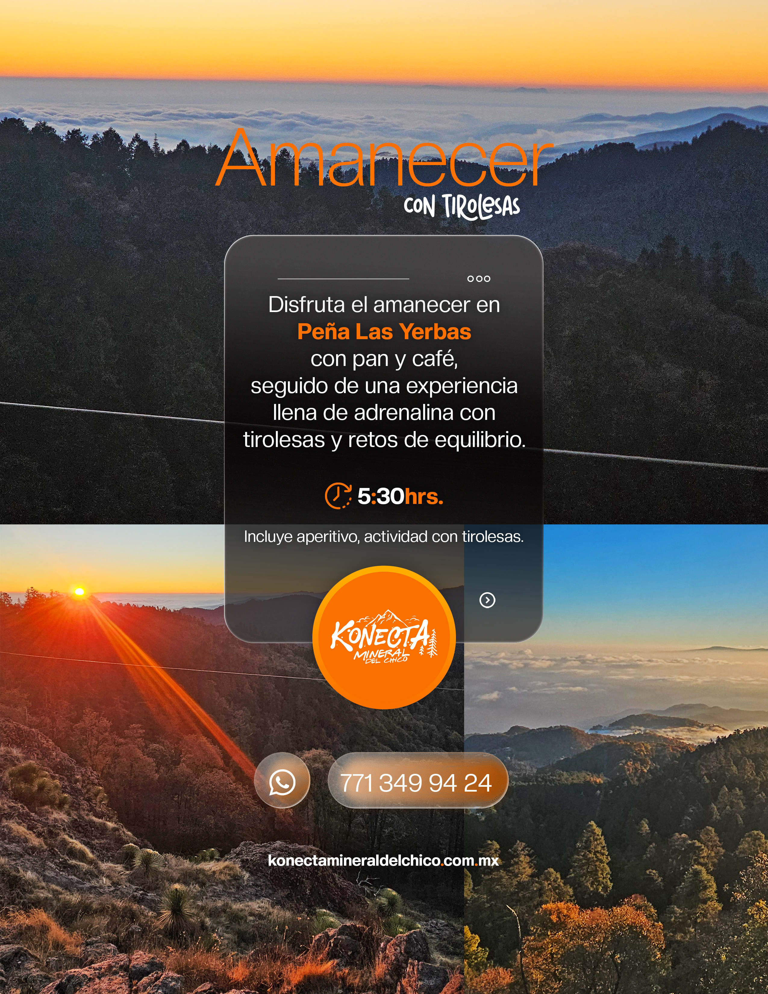 Tour Amanecer con Tirolesas